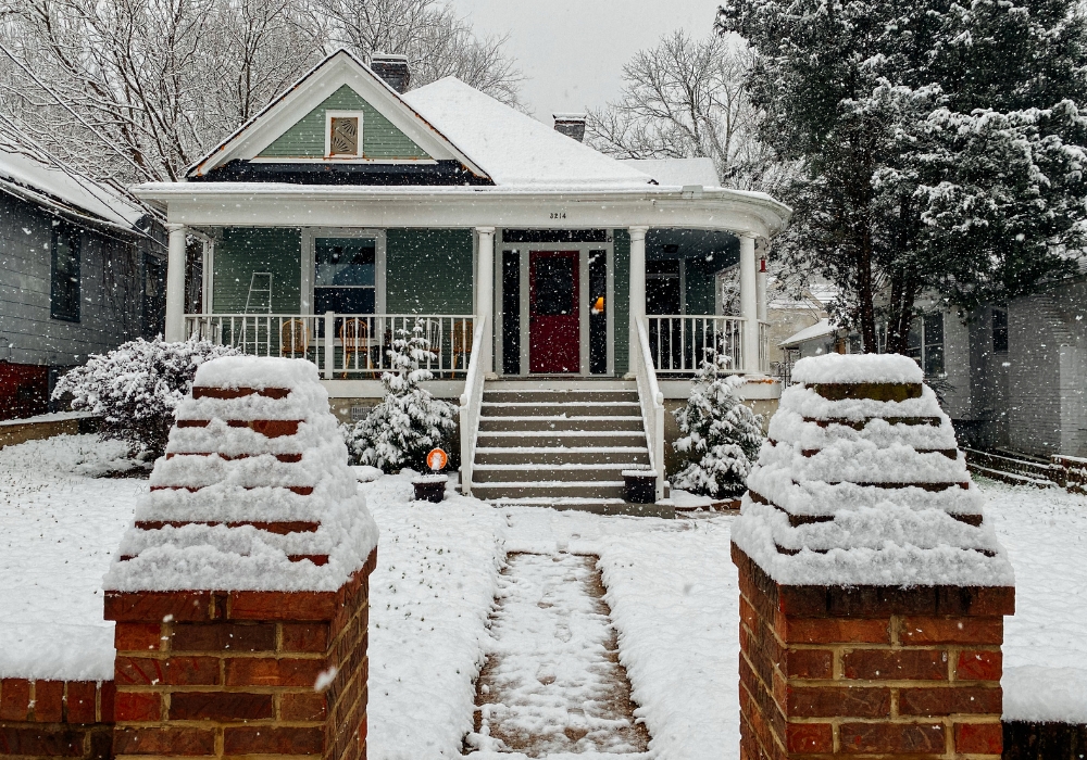 Cozy home in a winter wonderland.