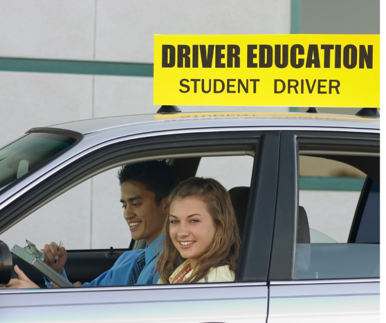 Teen driver insurance with driver education for a student driver